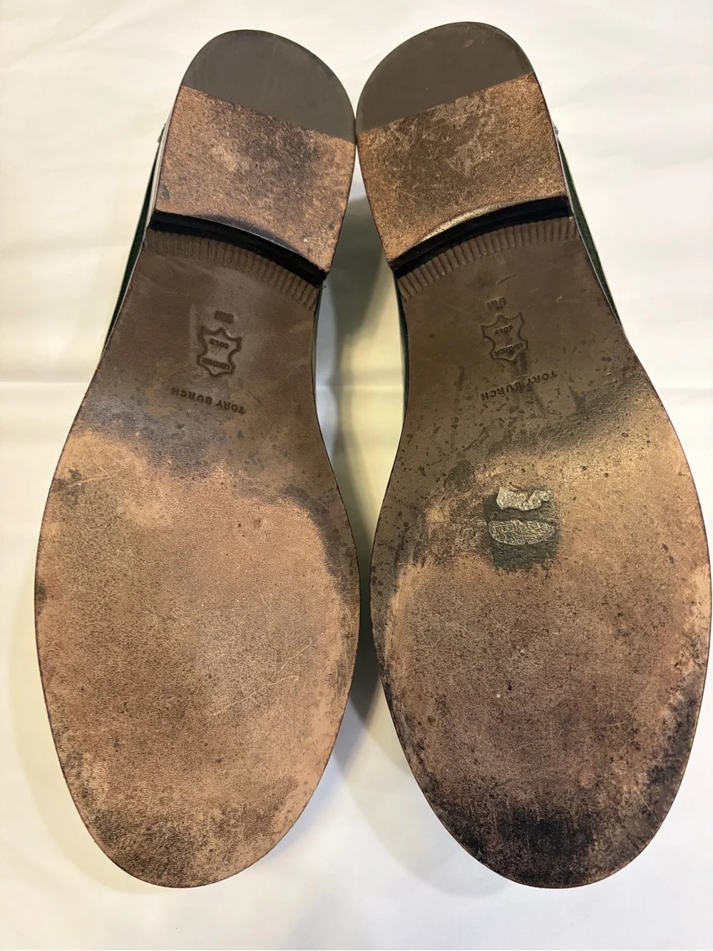 Tory Burch Classic Loafers in Dark Everglade Patent Leather - Size 9 (With COA)